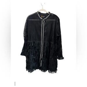 Dakota West black fringe jacket XXXL new